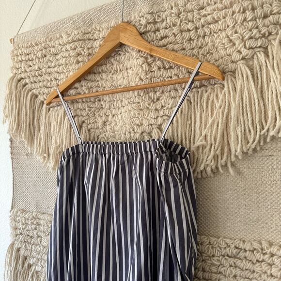 ATM Striped Cotton Poplin Tent Dress - Picture 2 of 8